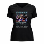 Kansas Rock Band 56th Anniversary 1970 2026 Thank You For The Memories Signature 5 Womens V Neck.jpg