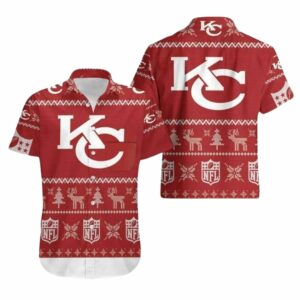 Kansas City Deer Merry Christmas Hawaiian Shirt
