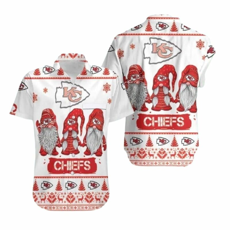 Kansas city gnomes christmas pattern hawaiian shirt 1