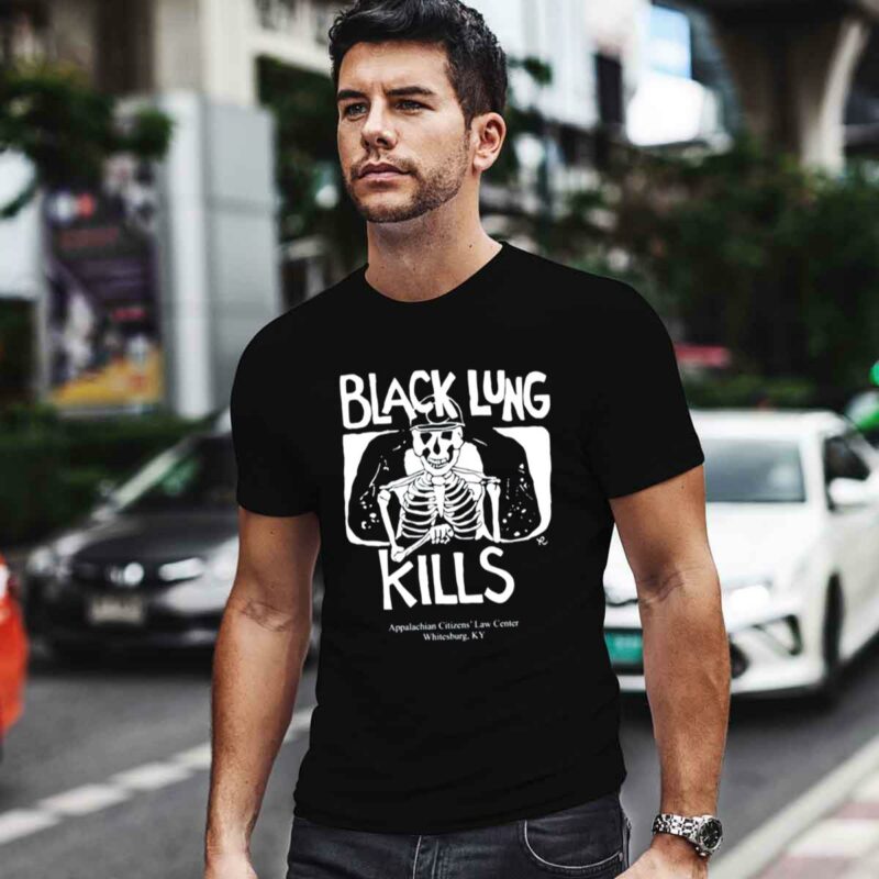 Kim Kelly Wearing Black Lung Kills 0 T Shirt