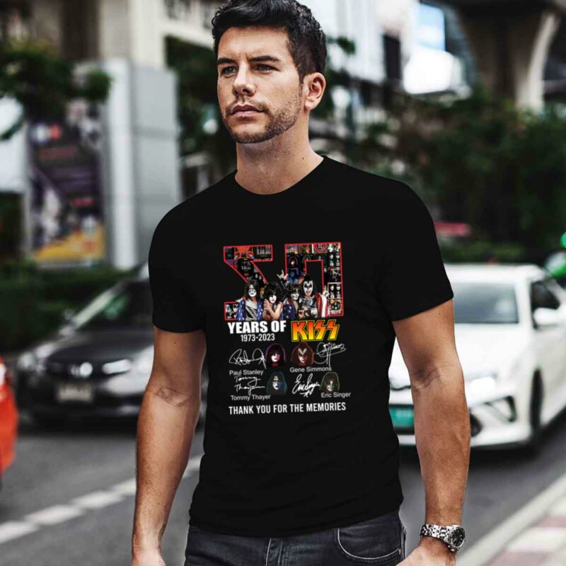 Kiss Band 50 Years Of 1973 2023 Thank You For The Memories 4 T Shirt