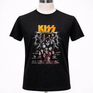 Kiss Band 53 Years 1973-2026 Signatures Shirt