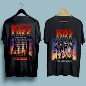 Kiss Band Rock Destroyer Album 47th Anniversary front 4 T Shirt