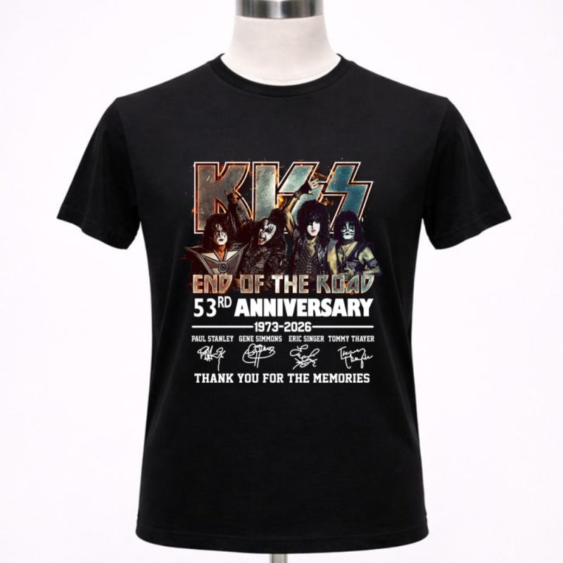 Kiss band 53rd Anniversary 1973 2026 Signature 1 T Shirt 4