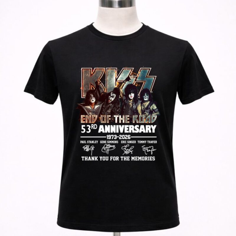 Kiss band 53rd Anniversary 1973 2026 Signature 1 T Shirt 5