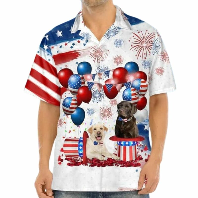 Labrador retriever independence day hawaiian shirt 1