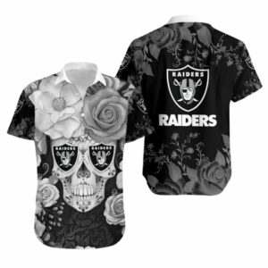 Las Vegas Skull Roses Hawaiian Shirt