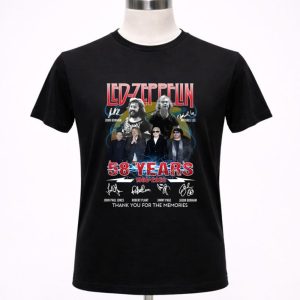 Led Zeppelin 58 Years 1968-2026 Signature Thank You For The Memories Shirt