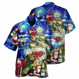 Lets Cheer Christmas With Champagne Hawaiian Shirt