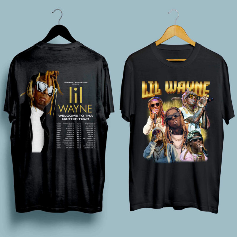 Lil Wayne Rapper 2023 Front 4 T Shirt