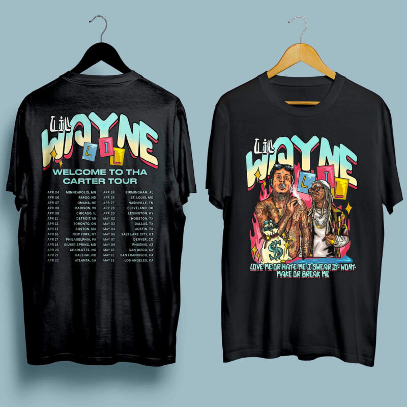 Lil Wayne Tour 2023 Front 4 T Shirt