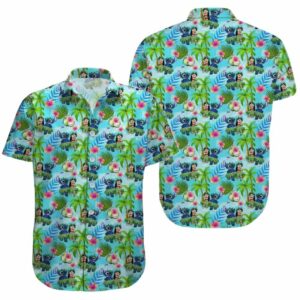 Lilo And Stitch Aloha From Hawaii Tropical Palm Tree Summer Hawaiian Shirt