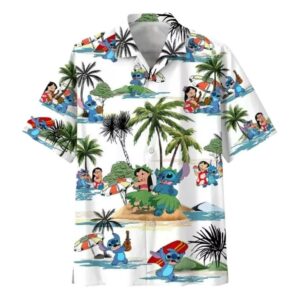Lilo And Stitch Disney Vacation Tropical Hawaiian Shirt
