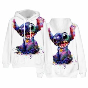 Lilo And Stitch Movie 2025 Watercolor All Over Print Hoodie