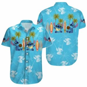 Lilo And Stitch Surf Coconut Tropical Hawaiian Shirt