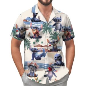 Lilo And Stitch Trip Island Coconut Tropical Hawaiian Shirt