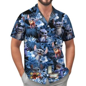 Lilo Stitch Flower Floral Pattern Hawaiian Shirt