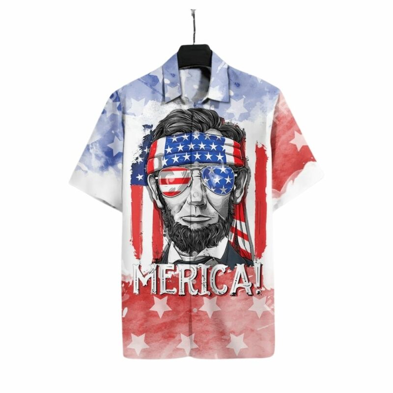 Lincoln merica independence day hawaiian shirt 1