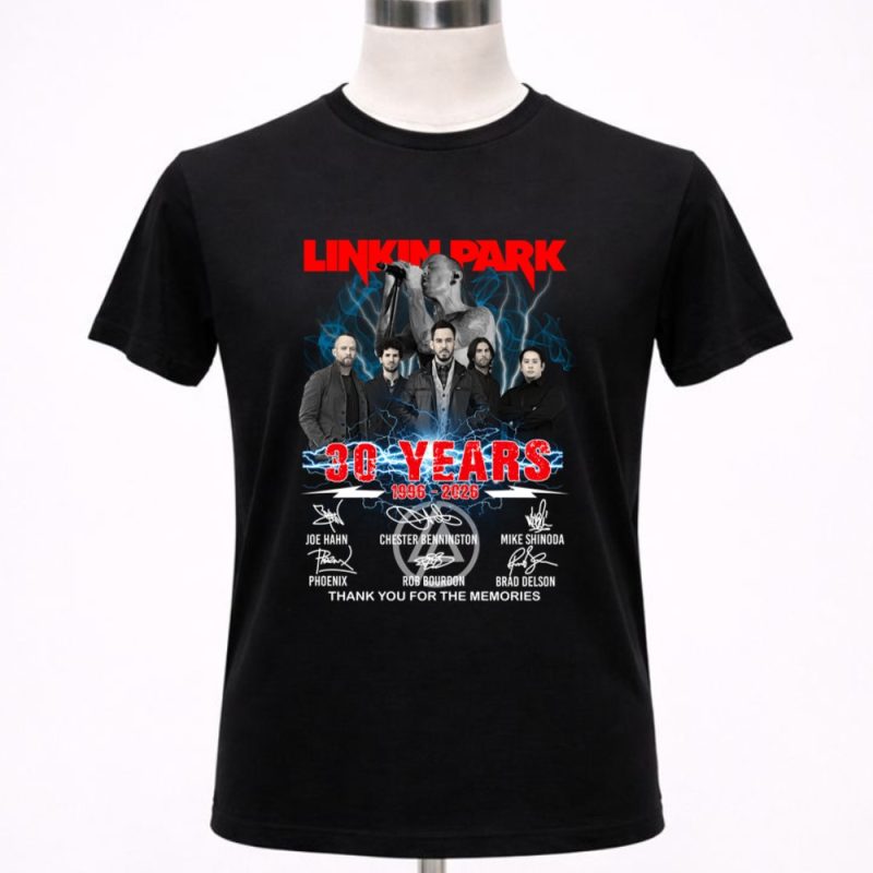 Linkin Park 30 Years 1996 2026 Thank You For The Memories Signature 1 T Shirt 4