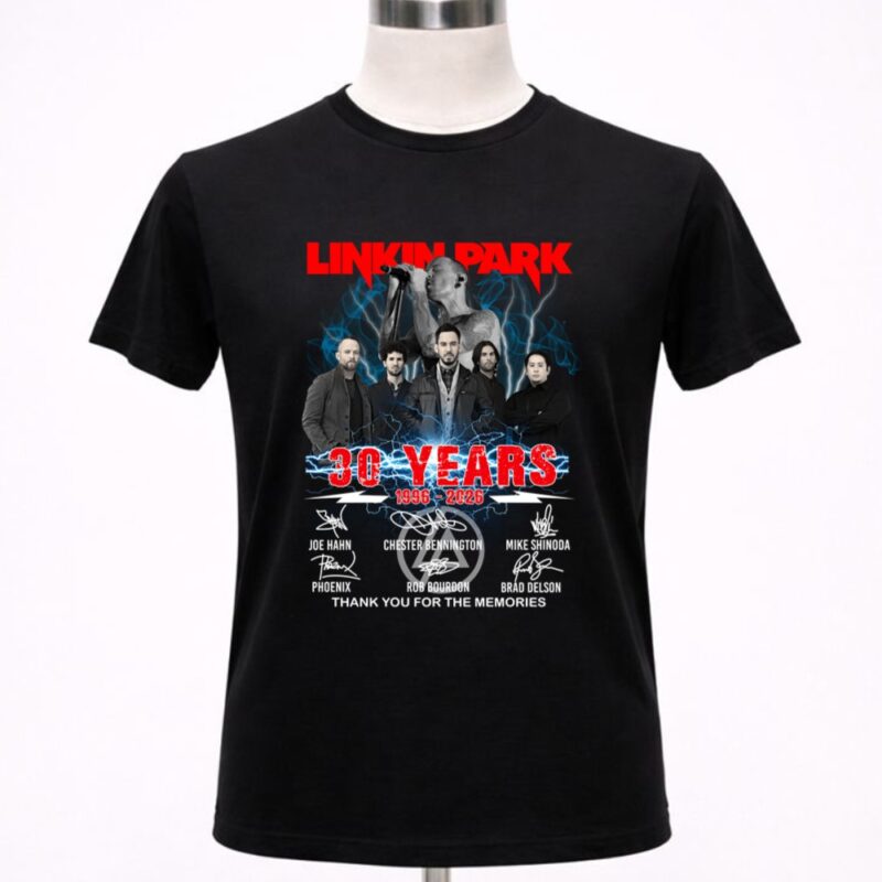 Linkin Park 30 Years 1996 2026 Thank You For The Memories Signature 1 T Shirt 5
