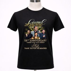 Lionel Richie 58th anniversary 1968 2026 thank you for the memories signature 1 T Shirt.jpg