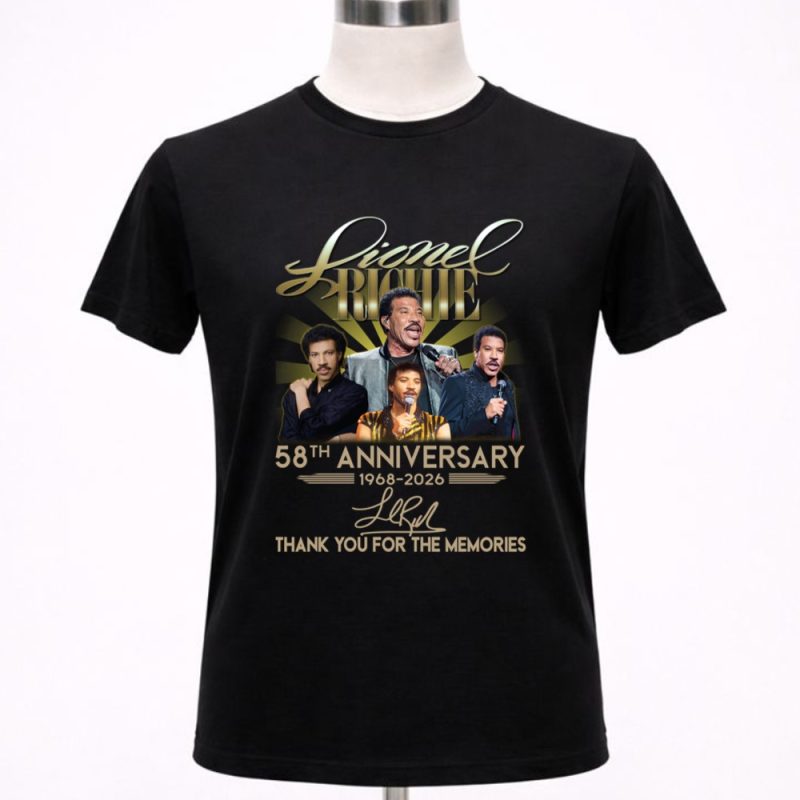 Lionel Richie 58th anniversary 1968 2026 thank you for the memories signature 1 T Shirt.jpg