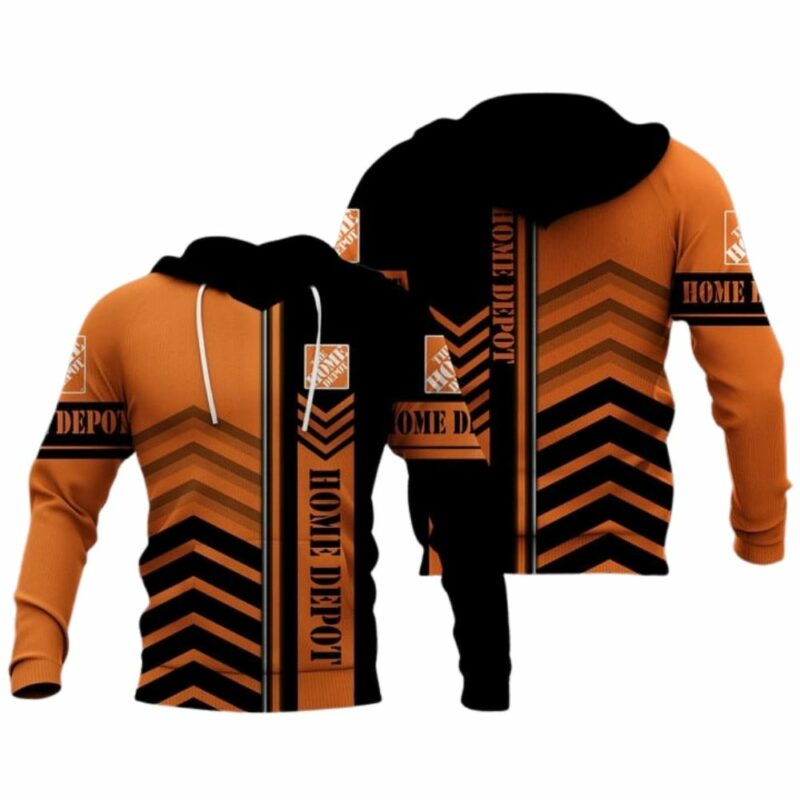 Logo The Home Depot In My Heart Black And Orange Funny All Over Print Hoodie