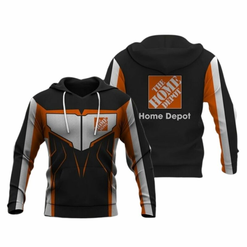 Logo The Home Depot Logo Funny Black White And Orange All Over Print Hoodie
