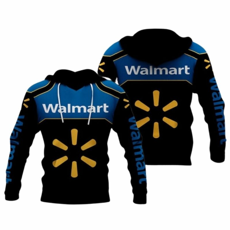 Logo walmart black and blue uniform 3d hoodie 1