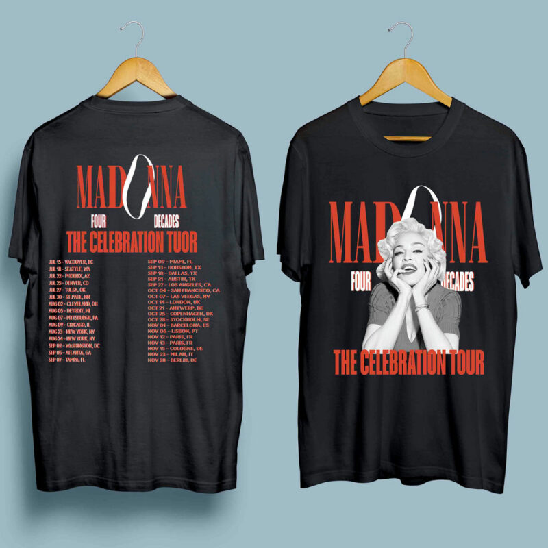 Madonna The Celebration Tour 2023 3 Front 4 T Shirt