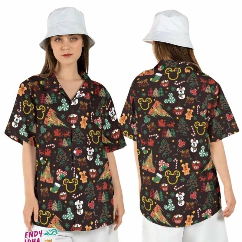 Magic kingdom christmas snack party hawaiian shirt 1