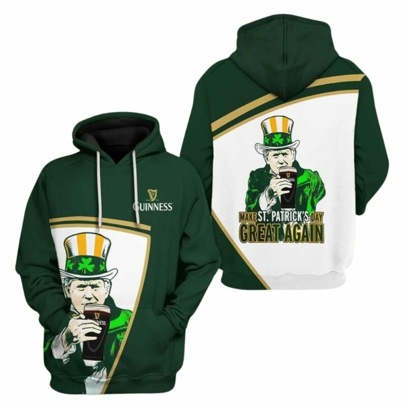 Make St Patricks Day Great Again Guinness Beers All Over Print Hoodie