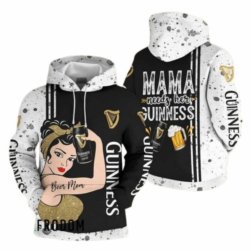 Mama Needs Her Guinness All Over Print Hoodie 2