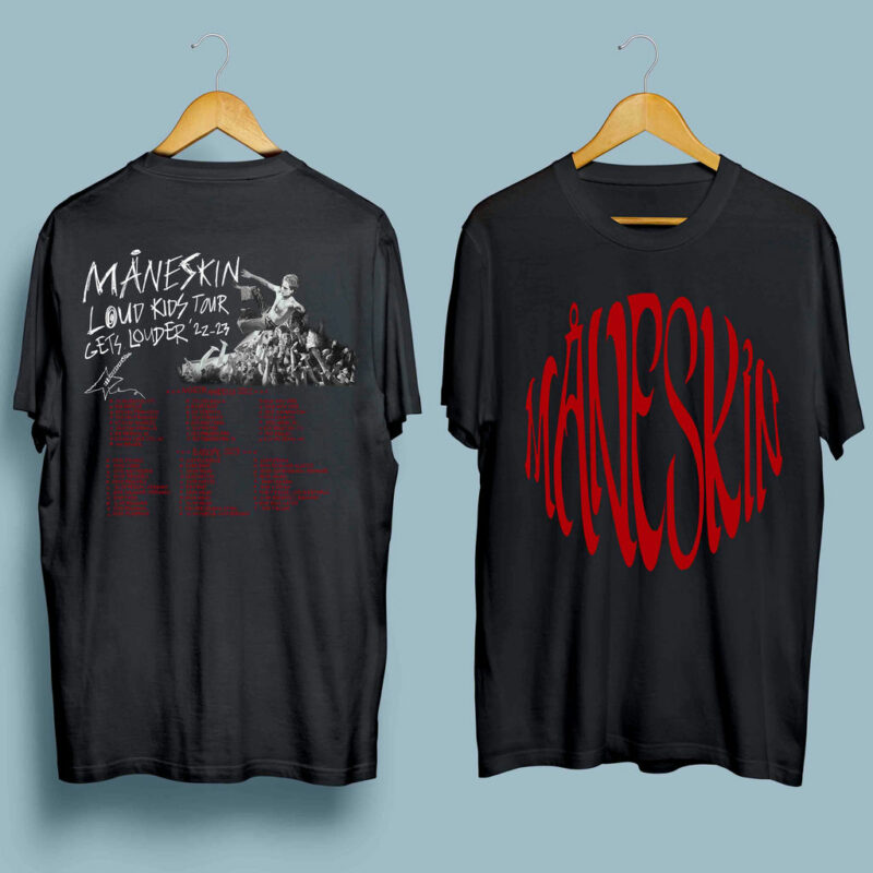 Maneskin Louds Kids Gets Louder Tour 2022 2023 Signature 4 T Shirt