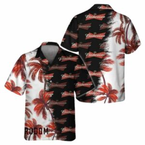 Many Logo Budweiser And Coconuts Tropical Hawaiian Shirt