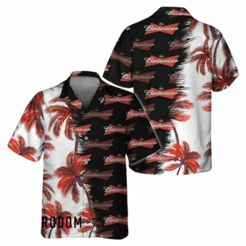 Many Logo Budweiser And Coconuts Tropical Hawaiian Shirt