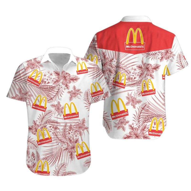 Many Logo Mcdonalds Pattern Floral Hawaiian Shirt