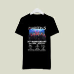 Maroon 5 30th Anniversary 1994 2024 Thank You For The Memories Signatures 2 T Shirt