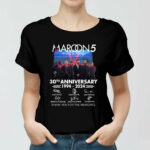 Maroon 5 30th Anniversary 1994 2024 Thank You For The Memories Signatures 3 Women T Shirt