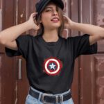 Marvel Avengers Endgame Spray Paint Captain America Logo 1 T Shirt