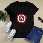 Marvel Avengers Endgame Spray Paint Captain America Logo 3 T Shirt