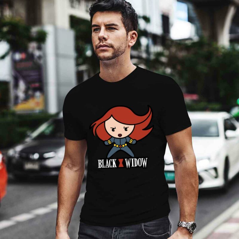Marvel Black Widow Cute Kawaii Logo Stance Graphic 0 T Shirt