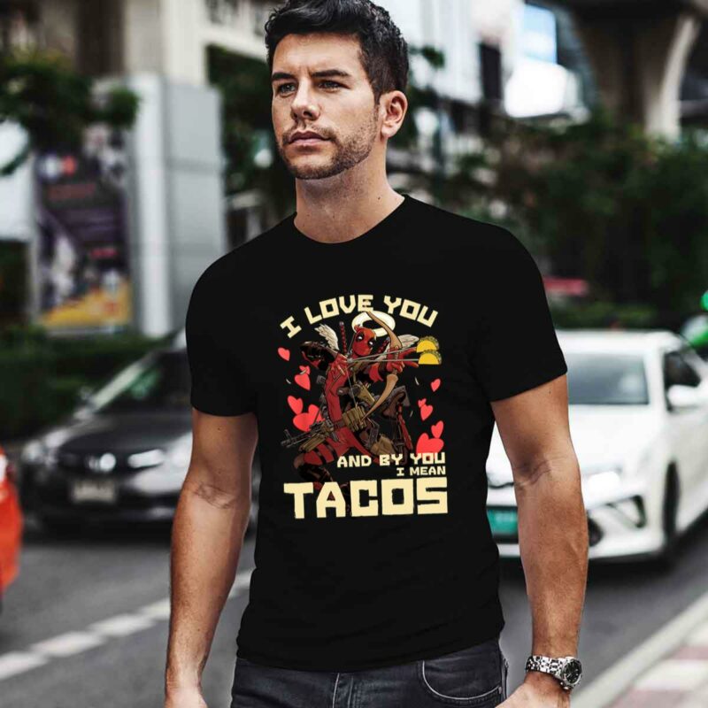 Marvel Deadpool Cupid Love For Tacos Graphic 0 T Shirt