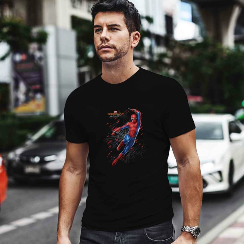 Marvel Spider Man Far From Home Web Swing Shatter Portrait 0 T Shirt