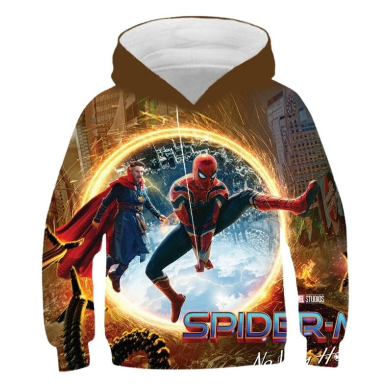 Marvel spider man and doctor strange no way home 3d hoodie 1