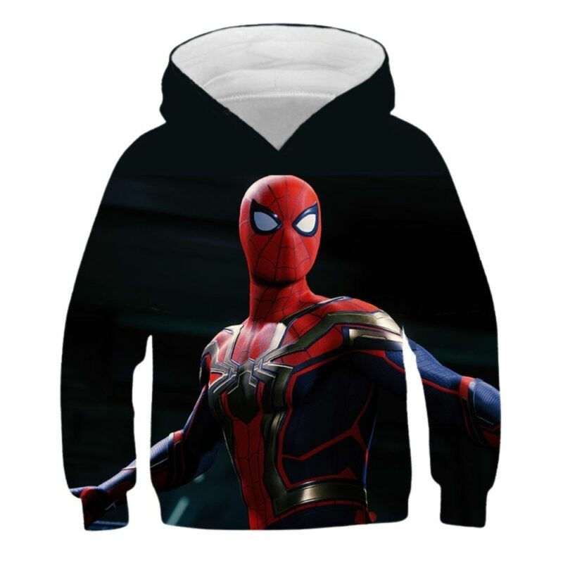 Marvel spider man black 3d hoodie 1