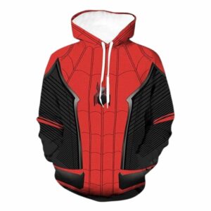 Marvel Spider Man Black And Red All Over Print Hoodie