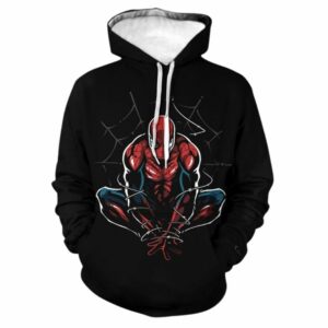 Marvel Spider Man Black Funny All Over Print Hoodie