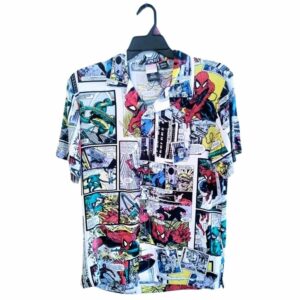 Marvel Spider Man Comic Book Hawaiian Shirt