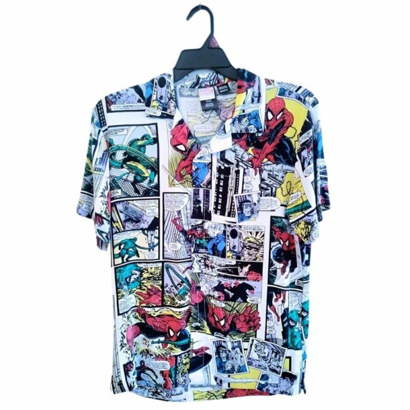 Marvel spider man comic book hawaiian shirt 1